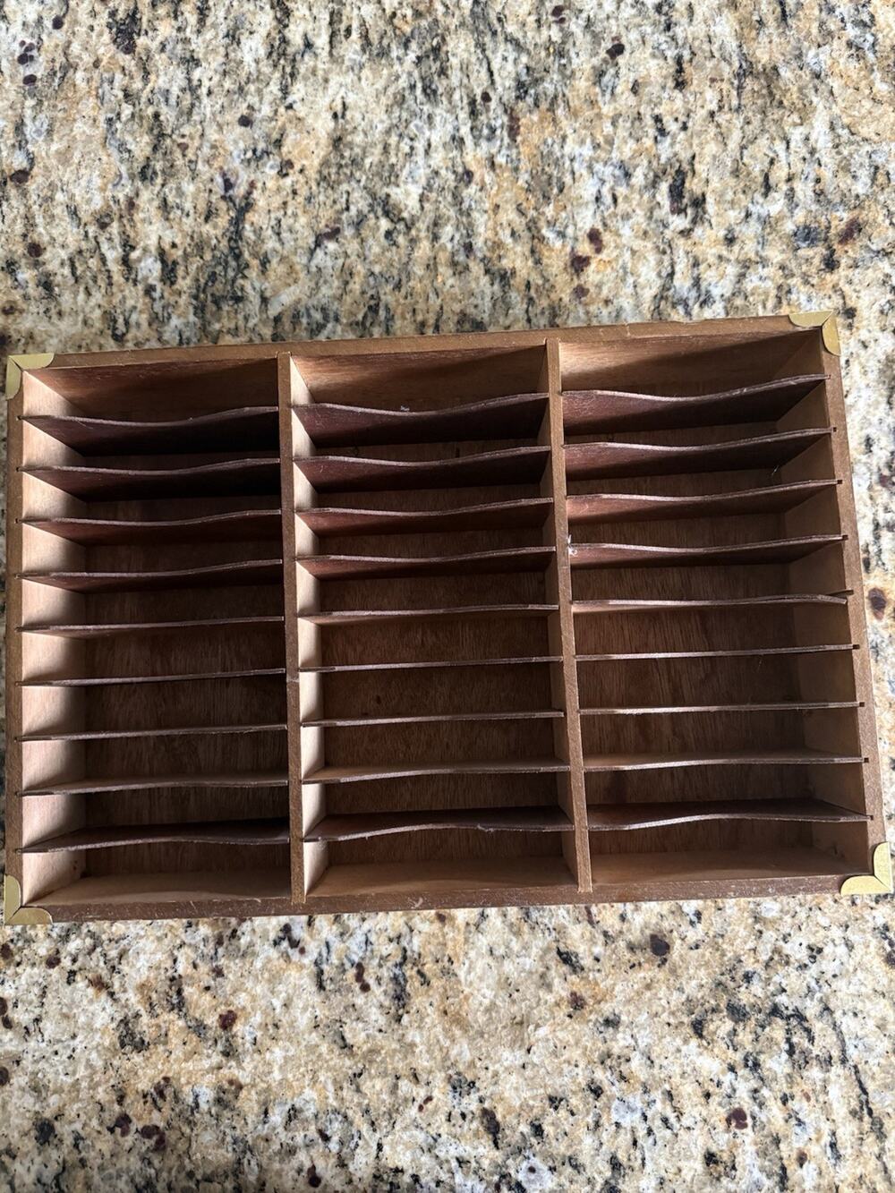 Vintage 30 Cassette Tape Wall Storage Holder Rack Wood and Metal 15x10x3